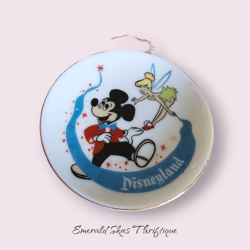 Vintage‎ Disneyland Mickey and tickerbell collectors plate